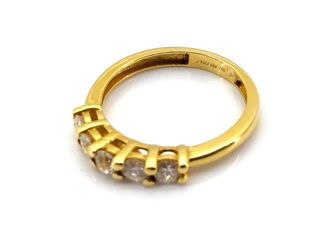 sortija oro 18k con piedra con diamante