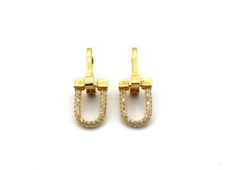 pendientes oro 18k con piedra con circonita