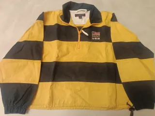 GANT USA Felpa a Righe Giallo/Blu