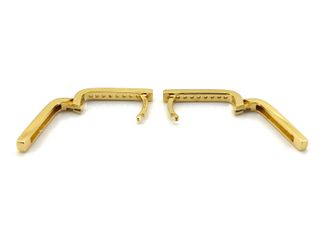 argollas oro 18k con piedra con circonita