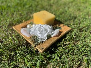 Centrotavola con candela cm 19