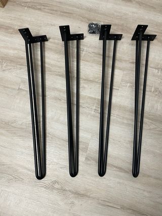 Pack de 4 Patas de acero hairpin