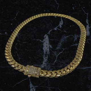 cadena oro 18k con circonita 20cm