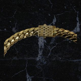 cadena oro 18k con circonita 20cm