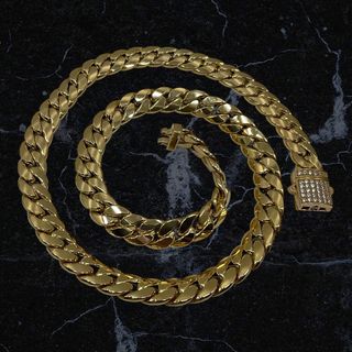 cadena oro 18k con circonita 30cm