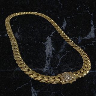 cadena oro 18k con circonita 30cm
