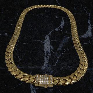 cadena oro 18k con circonita 30cm