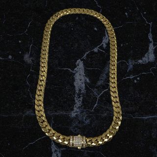 cadena oro 18k con circonita 30cm