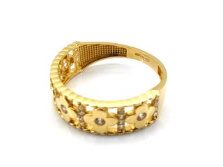anillo oro 18k con circonita t. 16 (17,84 mm)