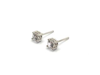 pendientes oro 18k con piedra con circonita