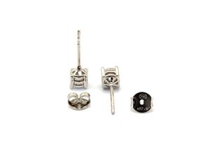 pendientes oro 18k con piedra con circonita