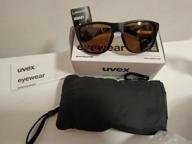 Occhiali da sole Uvex neri e marroni