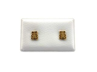 pendientes oro 18k con piedra con circonita