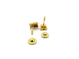 pendientes oro 18k con piedra con circonita