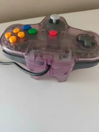 Mando N64. Joystick 9/10. traslúcido Clear Purple.