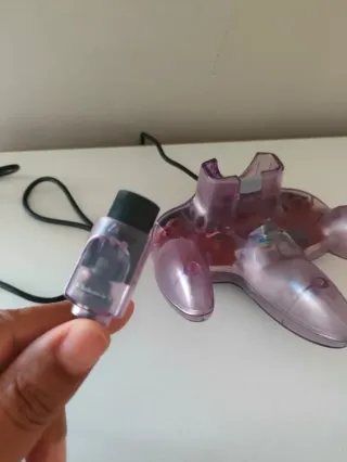 Mando N64. Joystick 9/10. traslúcido Clear Purple.