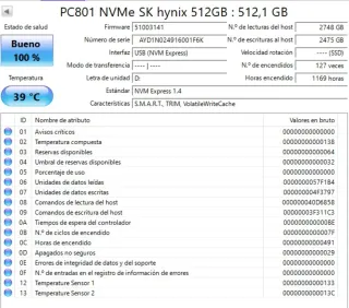Disco SSD SK hynix M.2 NVMe PCIe Gen4 512GB