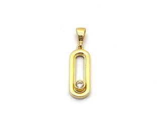 colgante oro 18k con piedra con circonita