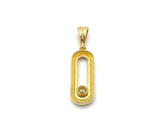colgante oro 18k con piedra con circonita