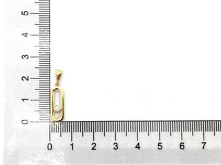 colgante oro 18k con piedra con circonita