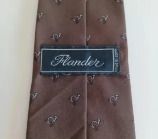 Corbata Flander Seda Vintage Años 80