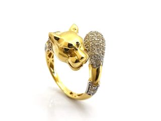 sortija oro 18k con piedra con circonita t. 20 (19,1 mm)