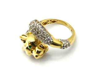 sortija oro 18k con piedra con circonita t. 20 (19,1 mm)
