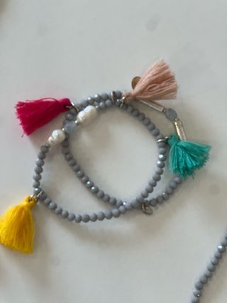 Conjunto MYLOSE collar y pulsera gris