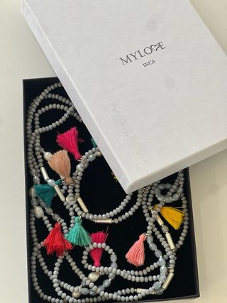 Conjunto MYLOSE collar y pulsera gris