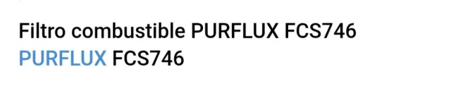 Filtro combustible PURFLUX FCS746