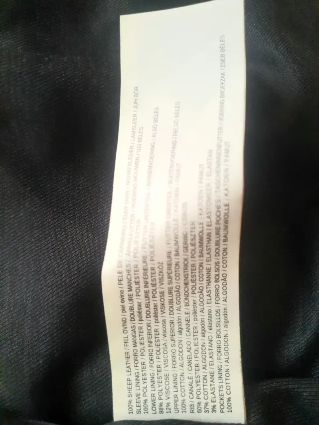 Chaqueta de Piel 100% Mango Marrón Talla L