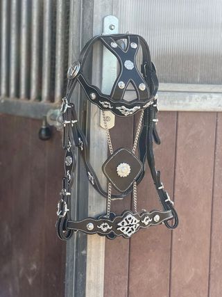 Cabezada barroca caballo negra