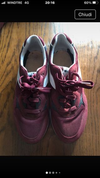 Scarpe sportive uomo Diadora rosse e bianche