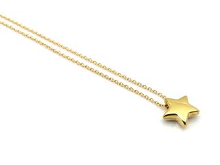 gargantilla oro 18k con circonita 22cm