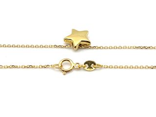 gargantilla oro 18k con circonita 22cm