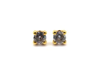 pendientes oro 18k con piedra con circonita