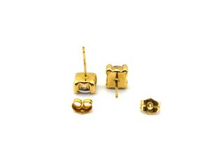 pendientes oro 18k con piedra con circonita