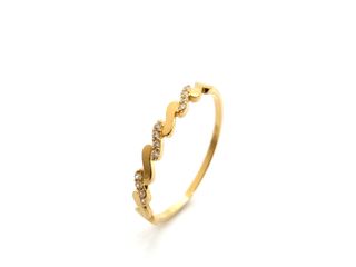 anillo oro 18k con piedra con circonita t. 16 (17,84 mm)