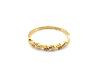 anillo oro 18k con piedra con circonita t. 16 (17,84 mm)