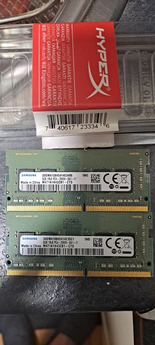 Memorias RAM Samsung 2x8GB 16GB PC4-2666V