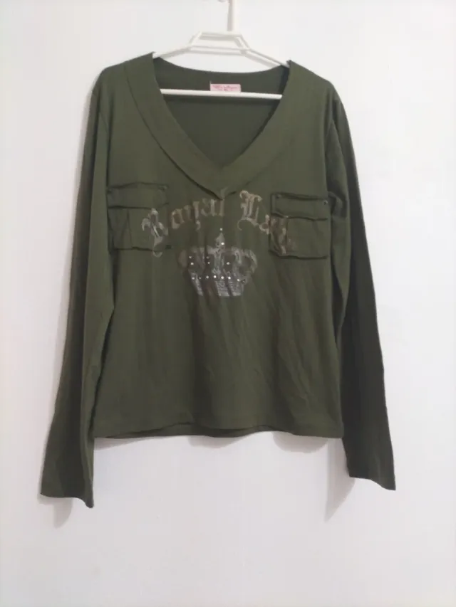 Jersey gris manga larga ,gris verde o negro 