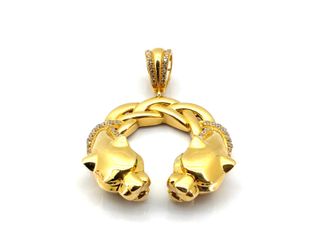 colgante oro 18k con piedra con circonita