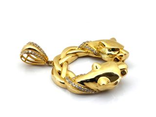 colgante oro 18k con piedra con circonita