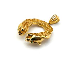 colgante oro 18k con piedra con circonita