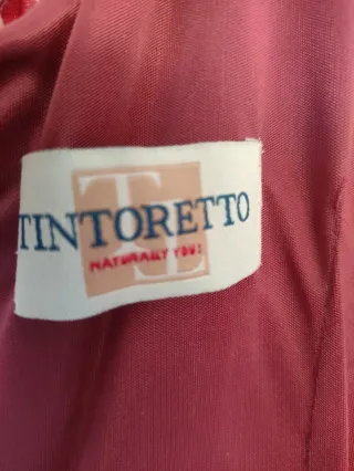 Vestido midi Tintoretto seda con encaje