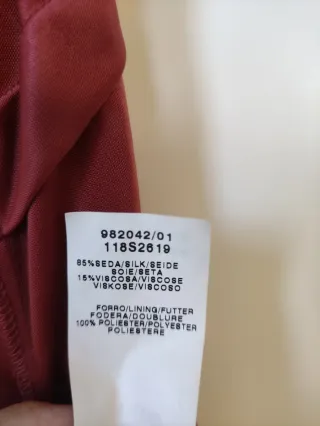 Vestido midi Tintoretto seda con encaje