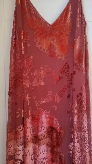 Vestido midi Tintoretto seda con encaje