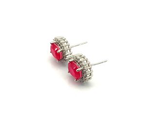 pendientes plata 925mm con piedra con circonita