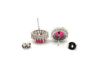 pendientes plata 925mm con piedra con circonita
