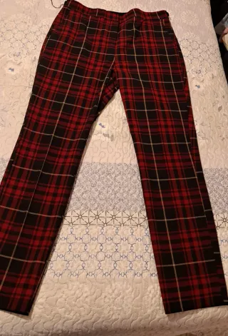 Pantalón de cuadros mujer